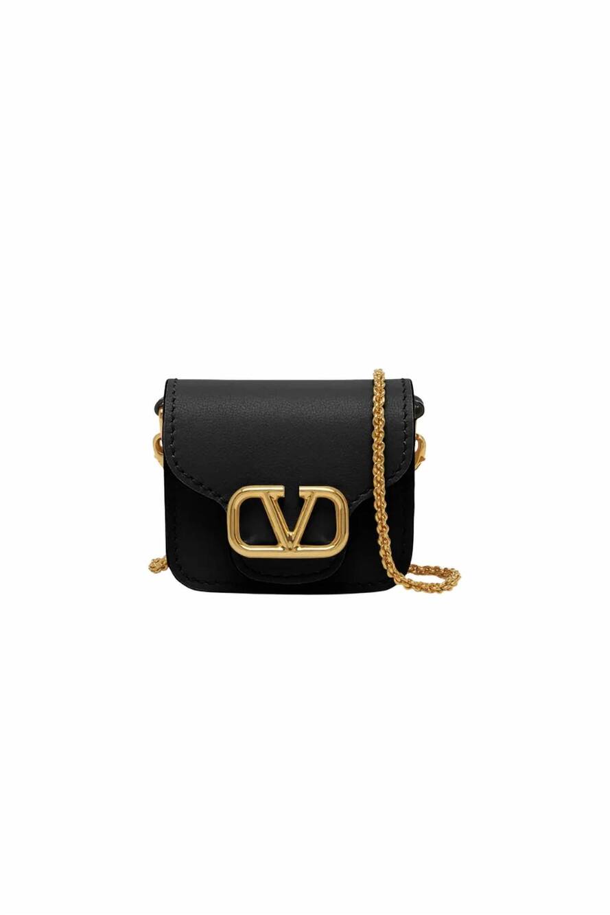 NEW VALENTINO GARAVANI women's loco airpods case in black